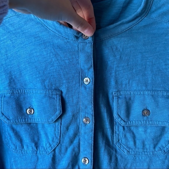 Carhartt Blue Button DoLong Sleeve Tee - Picture 7 of 7